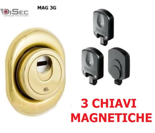 Sicurezza : DISEC 3G2M-25D1 DEFENDER MAGNETICO MAG 3G CON 3 CHIAVI  MAGNETICHE